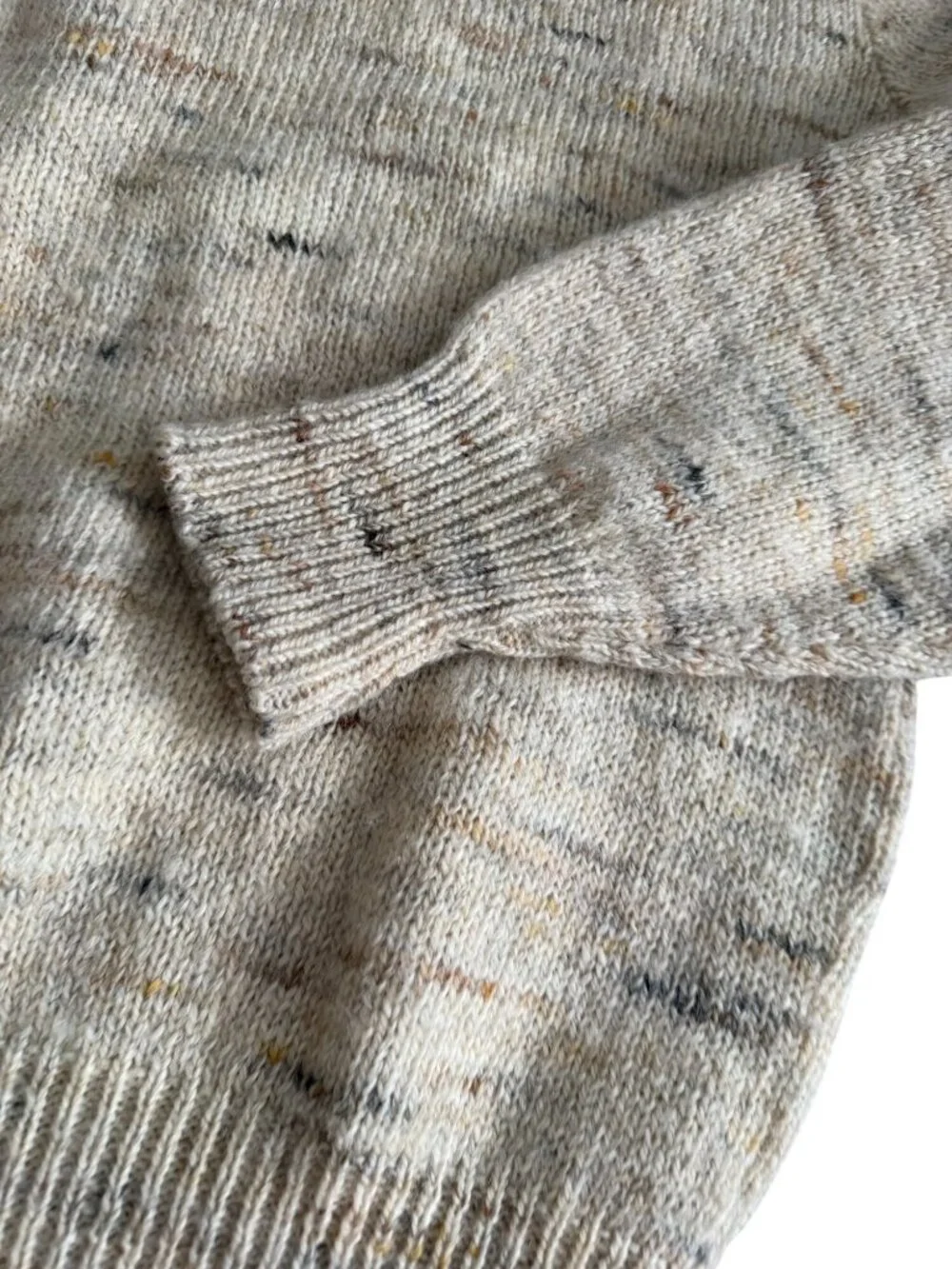BOATHOUSE ROW Vintage Men’s Wool Blend Beige Crewneck Sweater Size Large